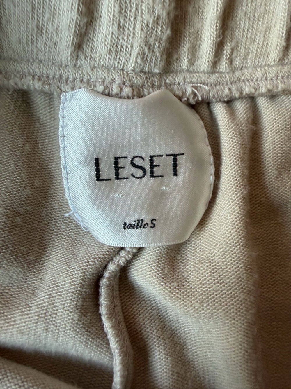 Leset Lauren Pleated Pocket Pant Almond Wide Leg High Rise S - Picture 4 of 4